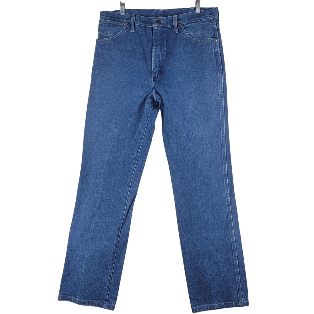Wrangler Jeans Mens 36x33.5 Blue Cowboy Cut 936PWD Slim Fit Western Rodeo Roper